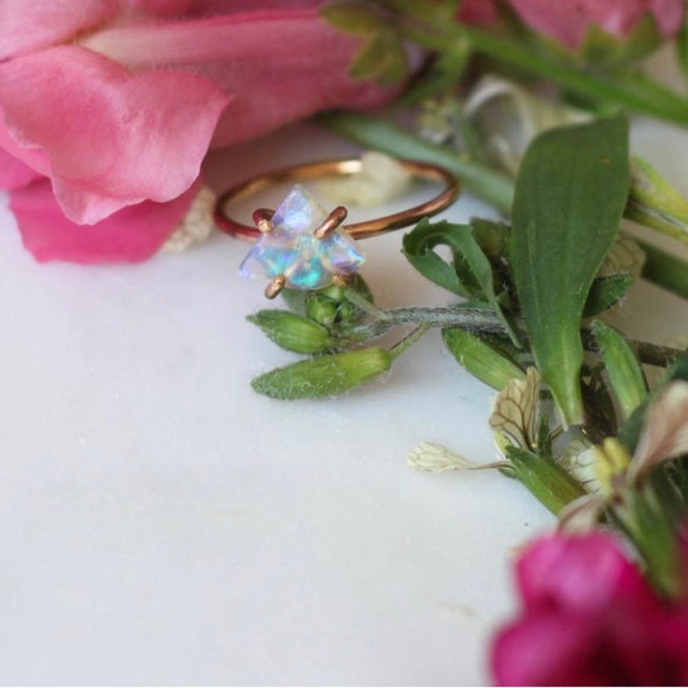 Rough opal ring